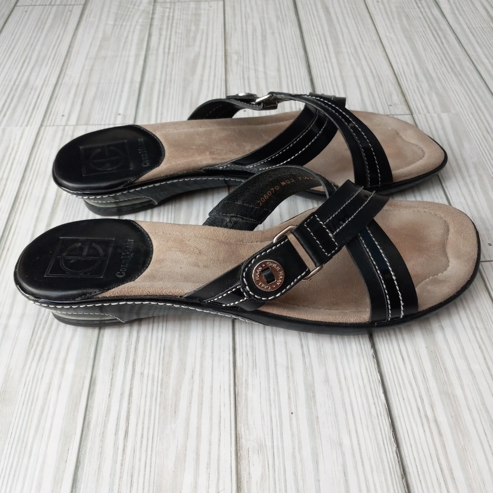 Cole Haan Crisscross Slip-On Leather Sandals - Picture 7 of 10